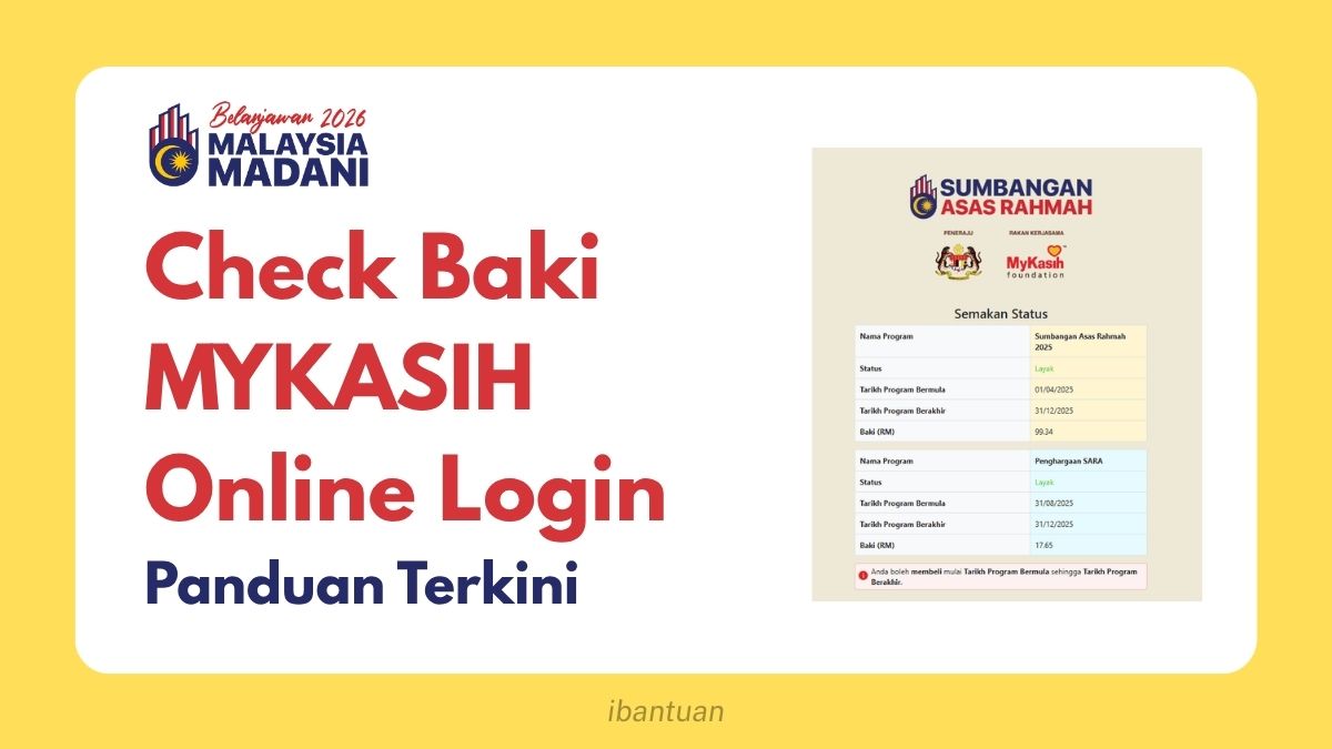 Check Baki MYKASIH Online Login